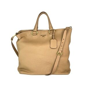 Prada Vitello Dino Leather Tote Bag